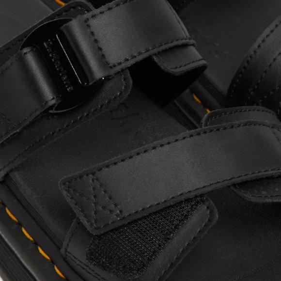 NWOT Dr. Martens Chilton Leather Men's Slide Sandal in Black Size 8M #131 - Picture 8 of 16